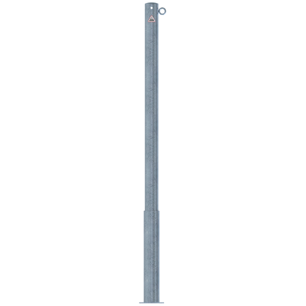 Barrier posts | Steel tube  60 x 2,5 mm | removable | without locking mechanism | hot-dip galvanized | with 1 eyelet
